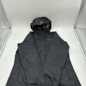 Under Armour Men's Black Hooded Windbreaker Jacket